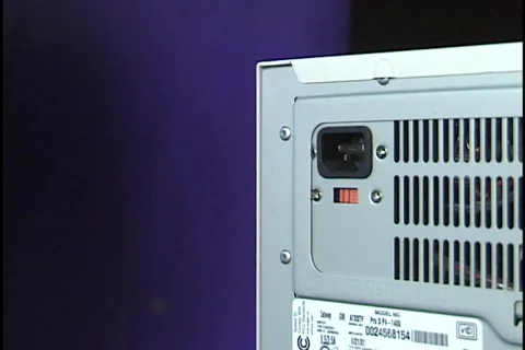 Plugging In Power Cord Stock Footage 298174