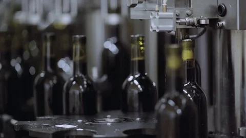 Plugging process from the wine factory. Stock Footage 83871734