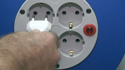 Plugging Socket  Stock Footage 567485