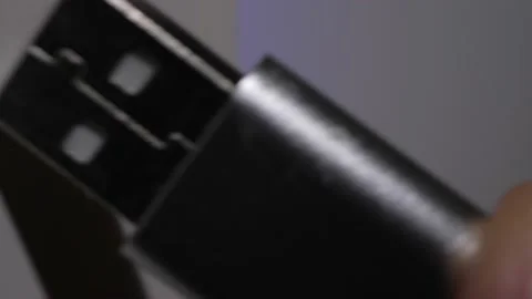 Plugging in usb to charger Stock Footage 237284502