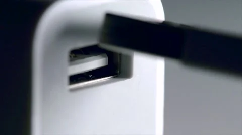 Plugging USB Video stock 58635270
