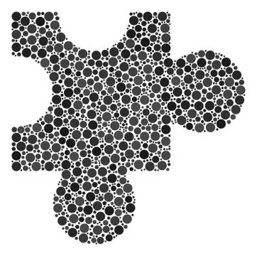 Plugin Collage of Filled Circles Stock Illustration