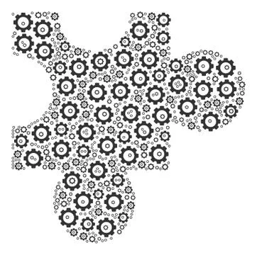 Plugin Collage of Gear Ilustración de archivo