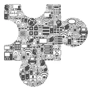 Plugin Composition Icon for BigData and Computing Ilustração Stock