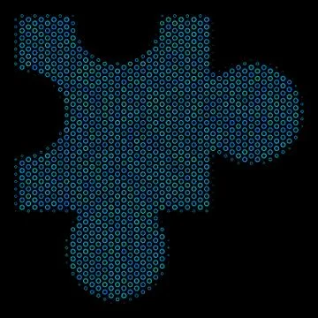 Plugin Composition Icon of Halftone Bubbles Stock Illustration