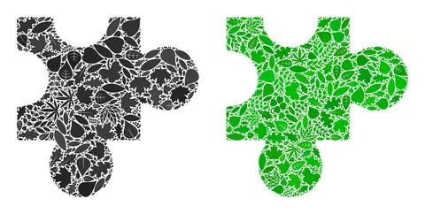 Plugin Icon Botany Composition of Floral Elements Stock Illustration