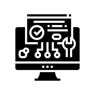 Plugin program glyph icon vector illustration Stock Illustration