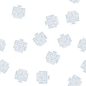 Plugin program glyph seamless pattern Stockillustratie