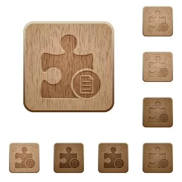 Plugin properties wooden buttons Stock Illustration