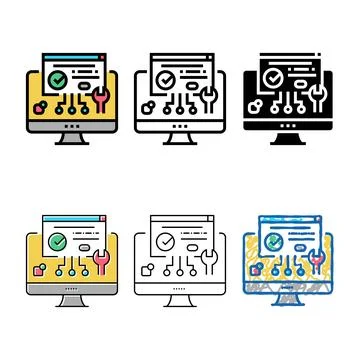Plugin styles program color icon vector Illustrazione stock