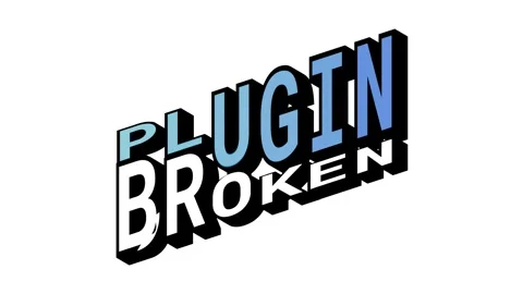 PLUGIN vs BROKEN, 3D Text Animation in Isometric View with Opposite Word Motion Vidéo 314263814