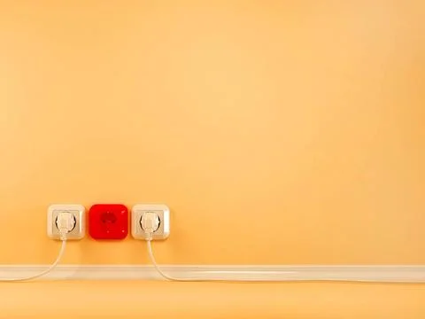 Plugs and Socket. Abstract background. 3d Plugs and Socket. Abstract backg... Stock Photos