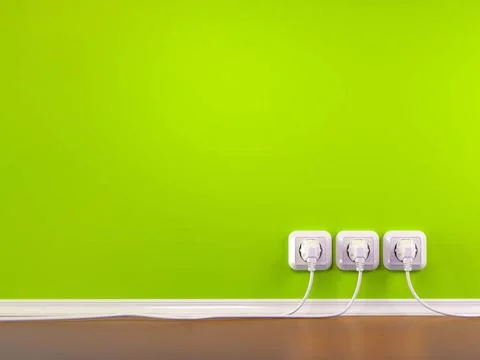Plugs and Socket. Three-dimensional abstract background. 3d Plugs and Sock... Stock Photos