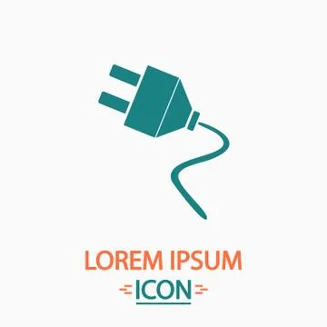 Plugs computer symbol Stock Illustration