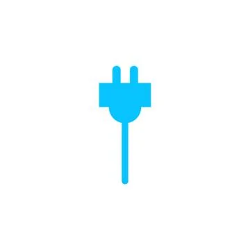 Plugs icon flat. Stock Illustration