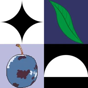 Plum and leaf Stock Illustration