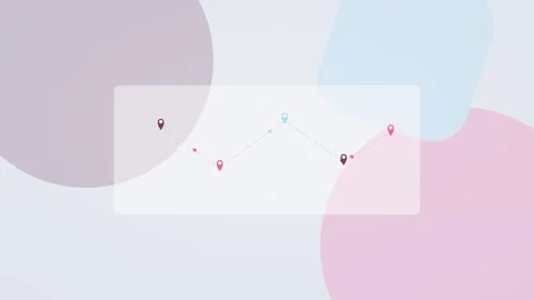 Plum and pink AI agent automation workflow flat design loop 動画素材 342627969