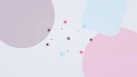 Plum and pink AI agent automation workflow flat design loop Stock Footage 342628090