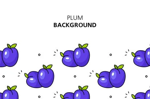 Plum background Stock Illustration