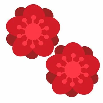 Plum blossom icon Stock Illustration