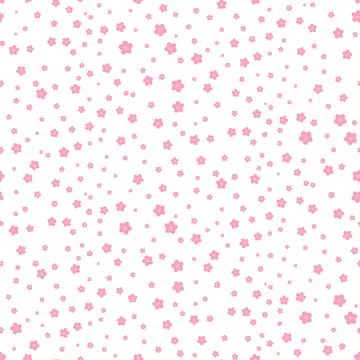 Plum blossoms seamless floral pattern Stock Illustration