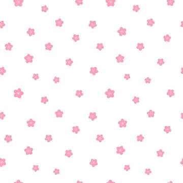 Plum blossoms seamless floral pattern Stock Illustration
