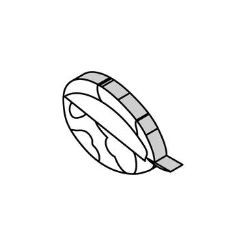 Plum blue fruit isometric icon vector illustration Stock Illustration