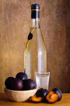 Plum brandy Foto stock