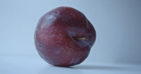 Plum Close up tabletop Stock Footage 128099154