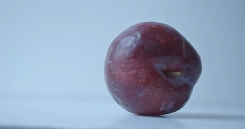 Plum Close up tabletop Stock Footage 128099443