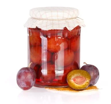 Plum compote Stock Photos