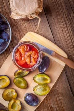 Plum compote. Foto stock