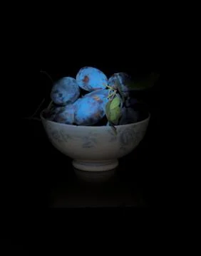 Plum in the Cup Stock Photos