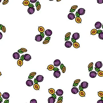 Plum cut sheet pile vector seamless pattern Stockillustratie
