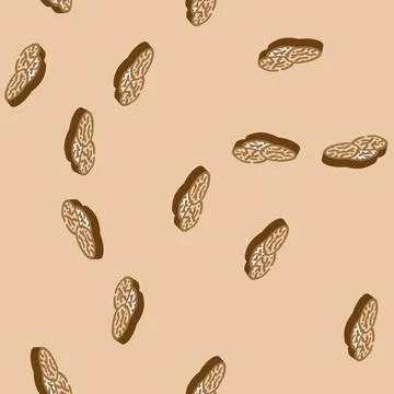 Plum dried fruit isometric icon seamless pattern Stock Illustration
