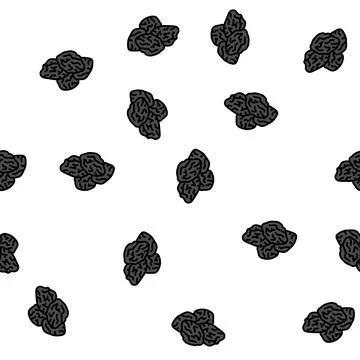 Plum dried fruit vector seamless pattern 스톡 일러스트