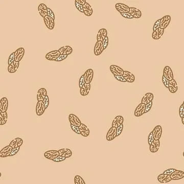 Plum dried fruit vector seamless pattern Stock Illustration