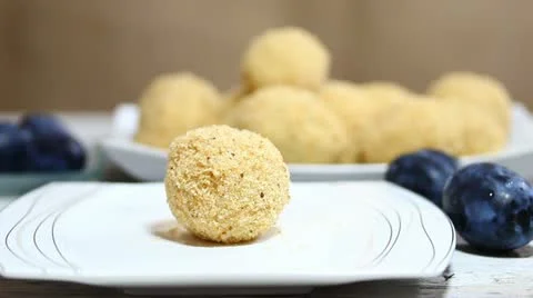 Plum dumplings Stock Footage 12094585