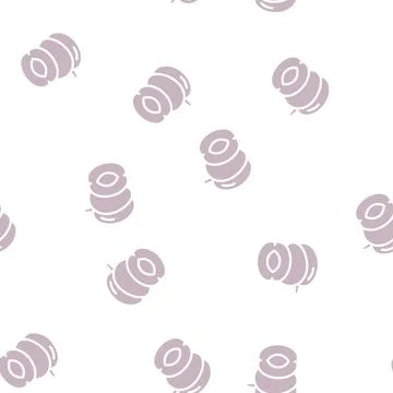 Plum fruit glyph vector seamless pattern Stock Illustration