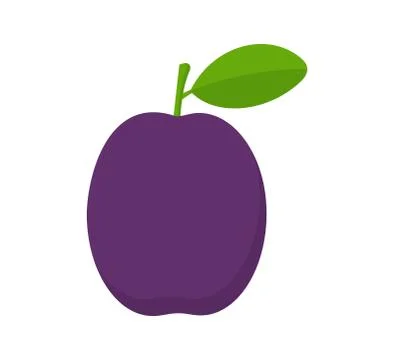 Plum fruit icon. Vector illustration. Stock Illustration