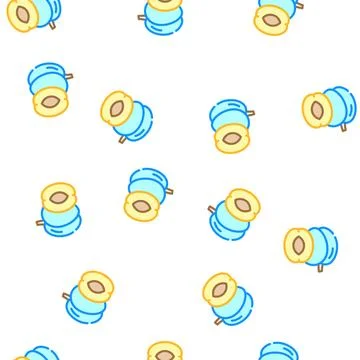 Plum fruit vector seamless pattern Stockillustratie