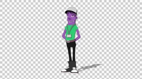 Plum Hipster 'Talking without Gestures' Connectable Character Animation Stock Footage 52129343