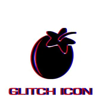 Plum icon flat Stock Illustration