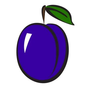 Plum icon Stock Illustration