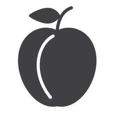 Plum icon vector, filled flat sign Stock Illustration