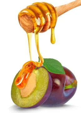 Plum isolated Stock Photos