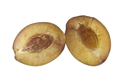 Plum isolated on white background Stock Photos