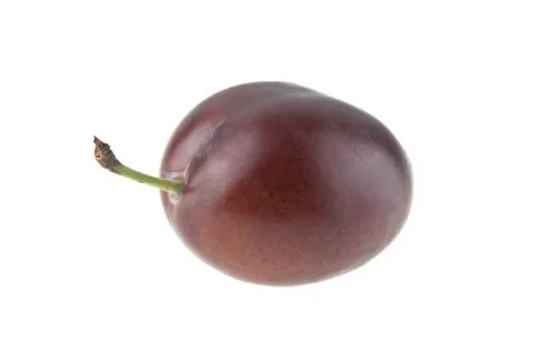Plum isolated on white background Foto stock