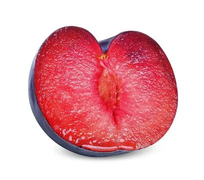Plum isolated on white background. Stock Photos