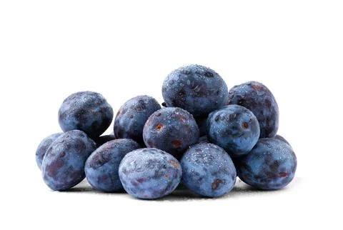 Plum isolated on a white background Stock Photos